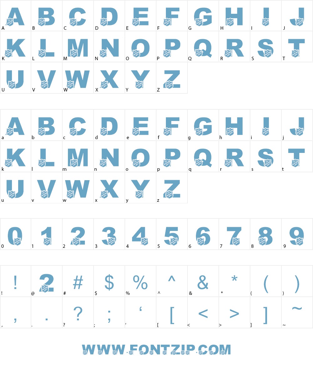 LMS Salvation Army Font Character